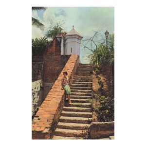 Old San Juan — Historic Wall & Tower at La Fortaleza, Vintage Postcard (c.1960s)