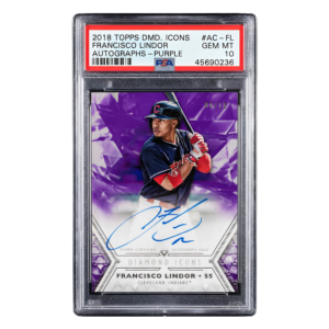 FRANCISCO LINDOR — DIAMOND ICONS PURPLE /10 (PSA 10)